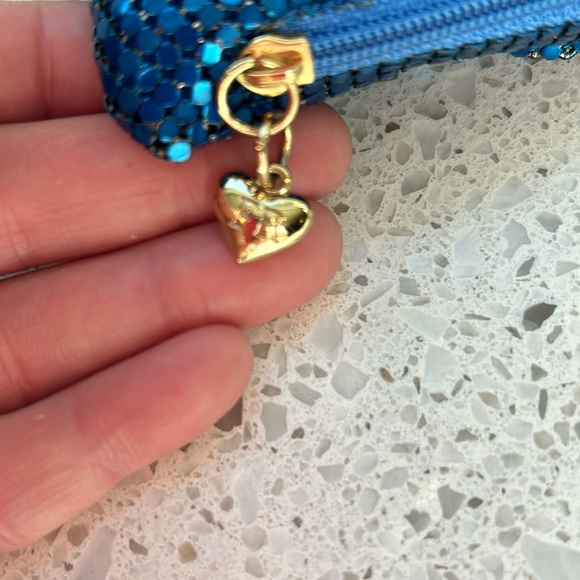 NWOT Felix Rey Blue Sequin Mini Clutch, circa 2007 - Picture 3 of 5